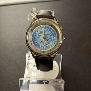 Disney Watch Men Black Contact 96 Walt‎ Disney World Night Glo Light Vintage